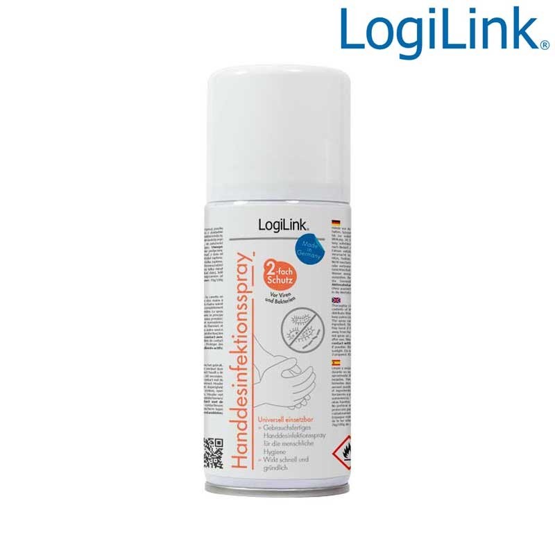 Logilink RP0019 - Spray desinfectante de manos, 150 ml | Marlex