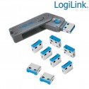 Logilink AU0045 - Bloqueo de puertos USB (1 llave + 8 cerraduras USB)
