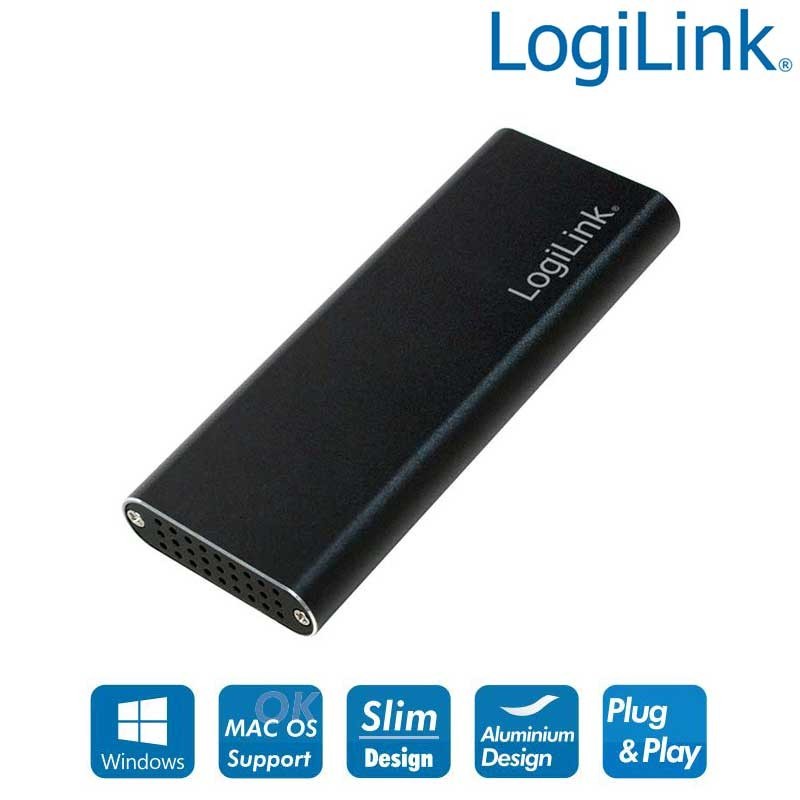 Logilink UA0314 - Caja externa, M.2 (NGFF)SATA, USB 3.1 Gen2 | Marlex Conexion