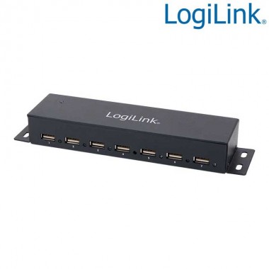 Hub USB 2.0 de 7 Puertos, Metálico Logilink UA0148