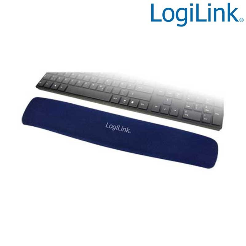 Logilink ID0045 - Reposamuñecas de gel para Teclado, Azul | Marlex Conexion