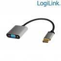 Logilink CDA0109 - Cable Conversor DisplayPort Macho - VGA Hembra 1080p/60Hz, Negro/Gris