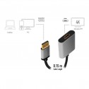 Logilink CDA0108 - Cable Conversor DisplayPort Macho - HDMI Hembra, 4K@60Hz, Negro/Gris