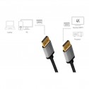 Logilink CDA0100 - 1m Cable DisplayPort 4K / 60 Hz, Negro/Gris