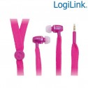 Logilink HS0026 - Auriculares "String" in-ear con microfono Rosa | Marlex Conexion