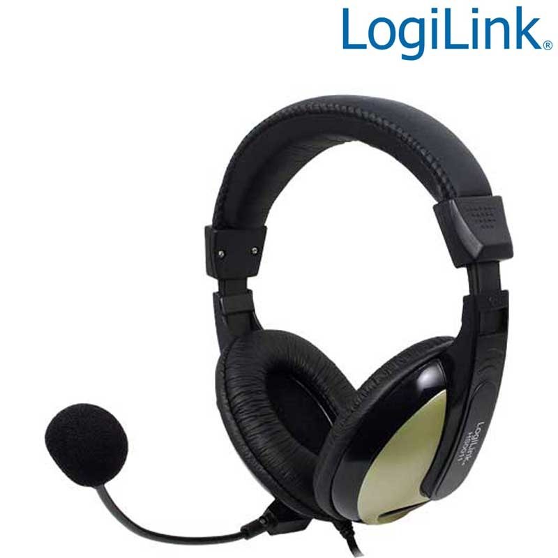 Logilink HS0011A - Auriculares Estereo con microfono, alta comodidad | Marlex Conexion