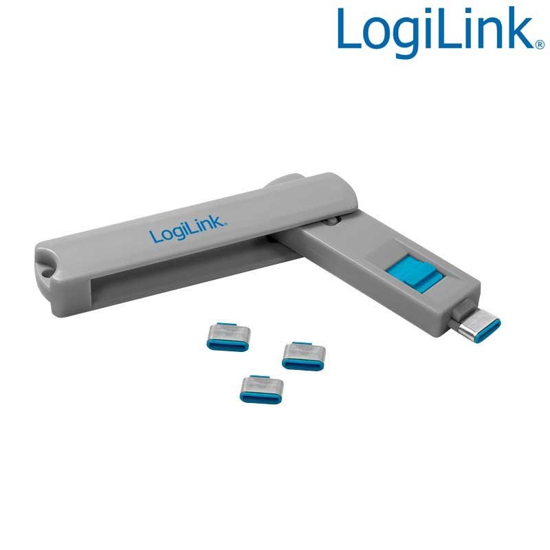 Logilink AU0052 - Bloqueo de puertos USB-C (1 llave + 4 cerraduras USB)