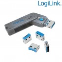 Logilink AU0043 - Bloqueo de puertos USB (1 llave + 4 cerraduras USB) 