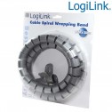 Logilink KAB0014 - Cubre Cables Spiral Wrapp, 1500 x 28mm, Plateado | Marlex Conexion