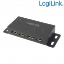 Logilink UA0141A - Hub USB 2.0 de 4 Puertos, Metálico | Marlex Conexion