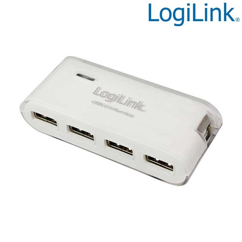 Logilink UA0086 - Hub USB 2.0 de 4 Puertos,Blanco | Marlex Conexion