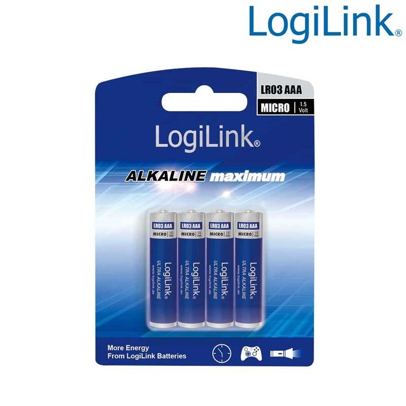 Logilink LR03B4 - Pila Alcalina 1,5V LR03 AAA ( Blister de 4 pilas )