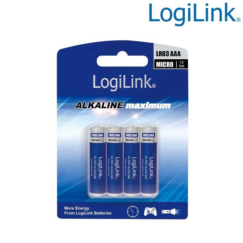 Logilink LR03B4 - Pila Alcalina 1,5V LR03 AAA ( Blister de 4 pilas )
